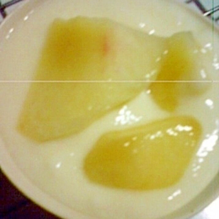 桃アイスのヨーグルト